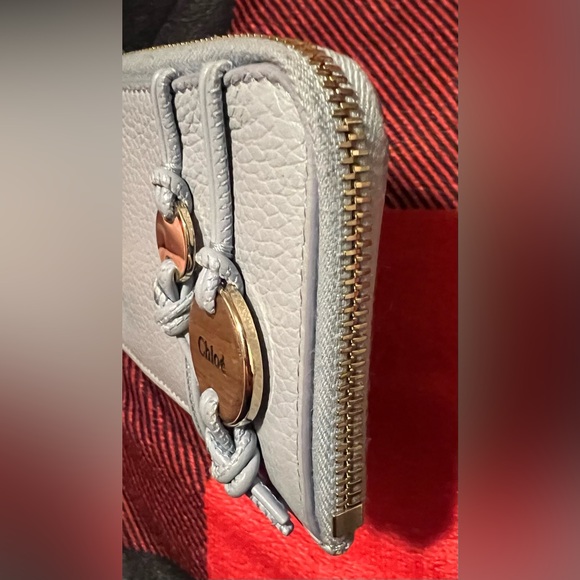 EUC Chloé Malou Small Wallet in shady blue with box and dust bag - Picture 4 of 15